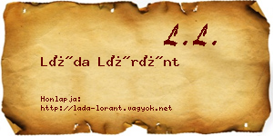 Láda Lóránt névjegykártya